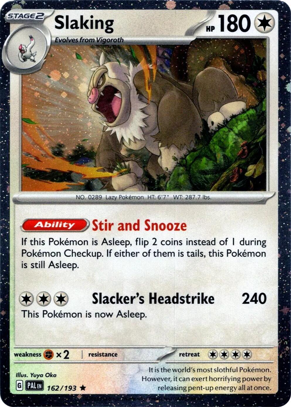 Slaking (162/193) (Cosmos Holo) [Scarlet & Violet: Paldea Evolved] | Anubis Games and Hobby
