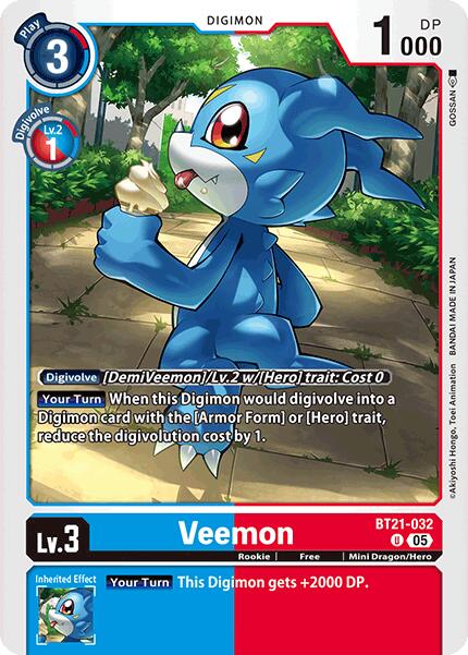 Veemon [BT21-032] [World Convergence] | Anubis Games and Hobby