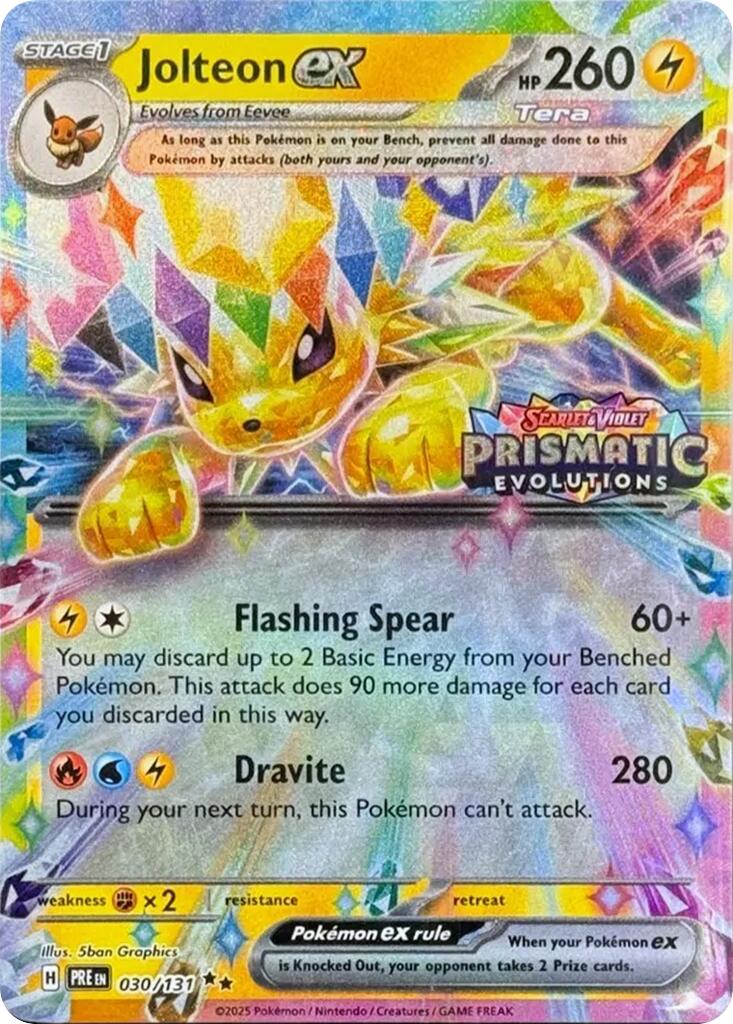 Jolteon ex (030/131) (Prismatic Evolutions Stamp) [Scarlet & Violet: Prismatic Evolutions] | Anubis Games and Hobby