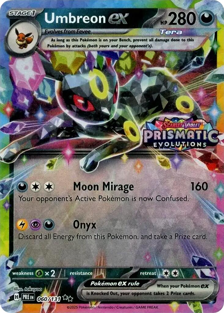 Umbreon ex (060/131) (Prismatic Evolutions Stamp) [Scarlet & Violet: Prismatic Evolutions] | Anubis Games and Hobby