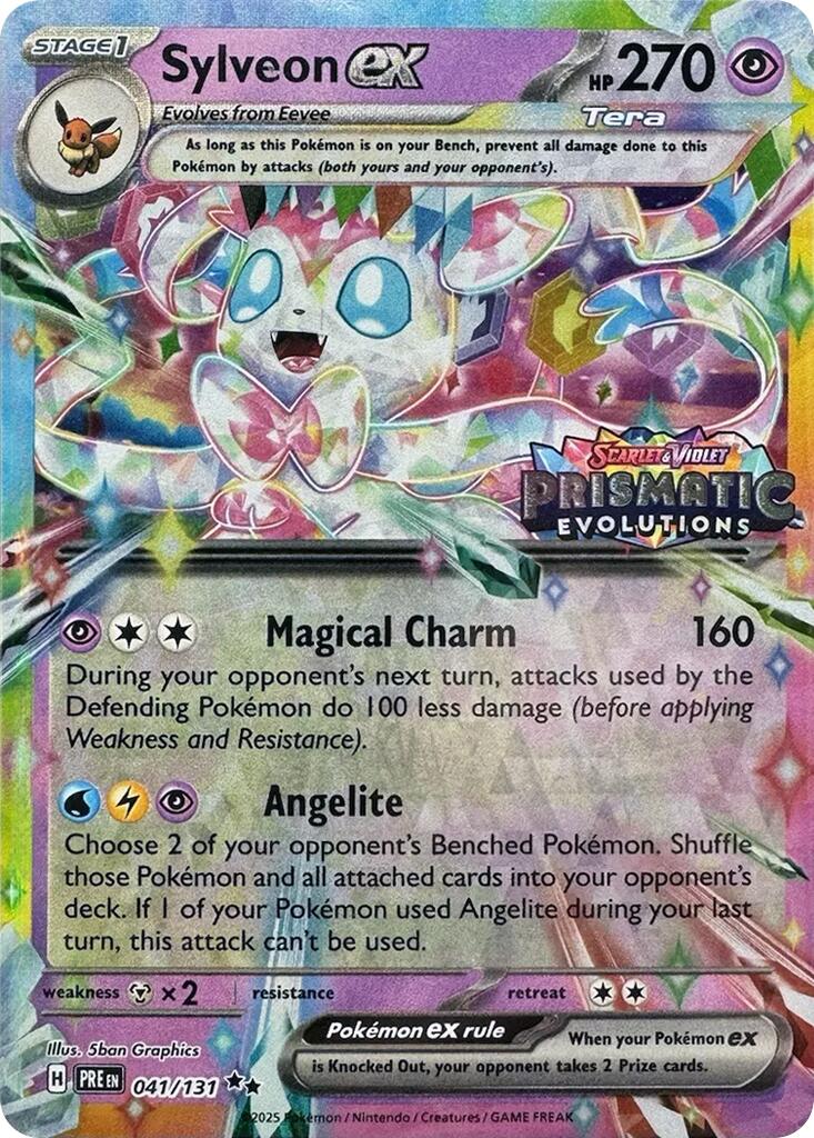 Sylveon ex (041/131) (Prismatic Evolutions Stamp) [Scarlet & Violet: Prismatic Evolutions] | Anubis Games and Hobby