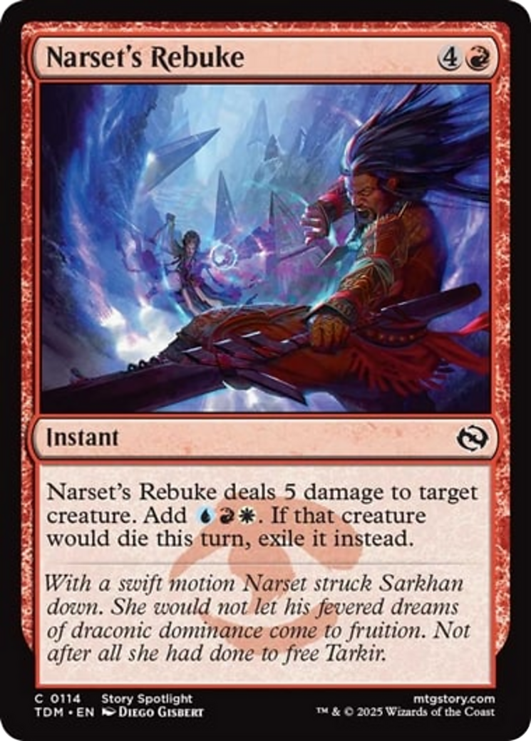 Narset's Rebuke [Tarkir: Dragonstorm] | Anubis Games and Hobby