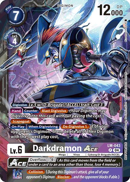 Darkdramon ACE [LM-043] (Limited Card Pack) [World Convergence] | Anubis Games and Hobby