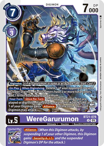 WereGarurumon [BT21-078] [World Convergence] | Anubis Games and Hobby