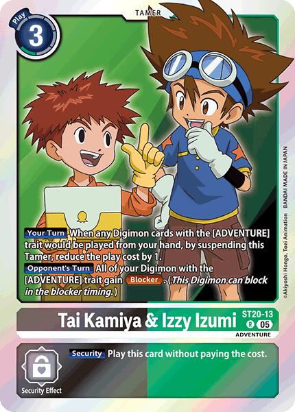 Tai Kamiya & Izzy Izumi [ST20-13] [Starter Deck: Protector of Light] | Anubis Games and Hobby