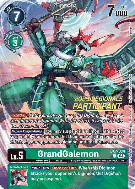 GrandGalemon [EX7-034] (2025 Regionals Participant) [Digimon LIBERATOR Promos] | Anubis Games and Hobby