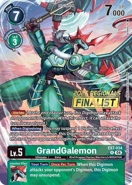 GrandGalemon [EX7-034] (2025 Regionals Finalist) [Digimon LIBERATOR Promos] | Anubis Games and Hobby