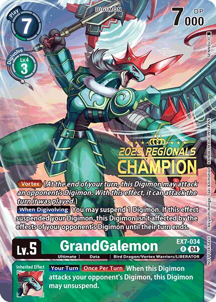 GrandGalemon [EX7-034] (2025 Regionals Champion) [Digimon LIBERATOR Promos] | Anubis Games and Hobby