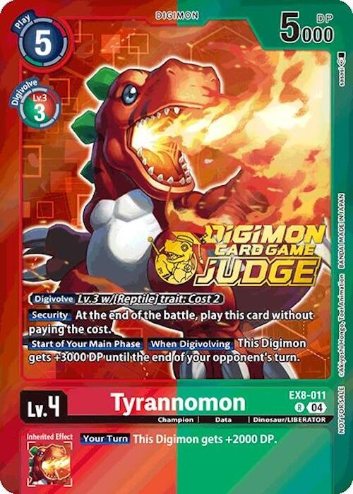 Tyrannomon [EX8-011] (Judge Pack 2025 Wave 1) [Chain of Liberation Promos] | Anubis Games and Hobby