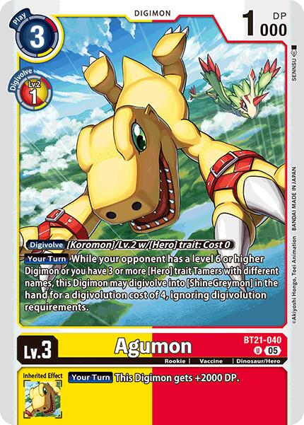 Agumon [BT21-040] [World Convergence] | Anubis Games and Hobby