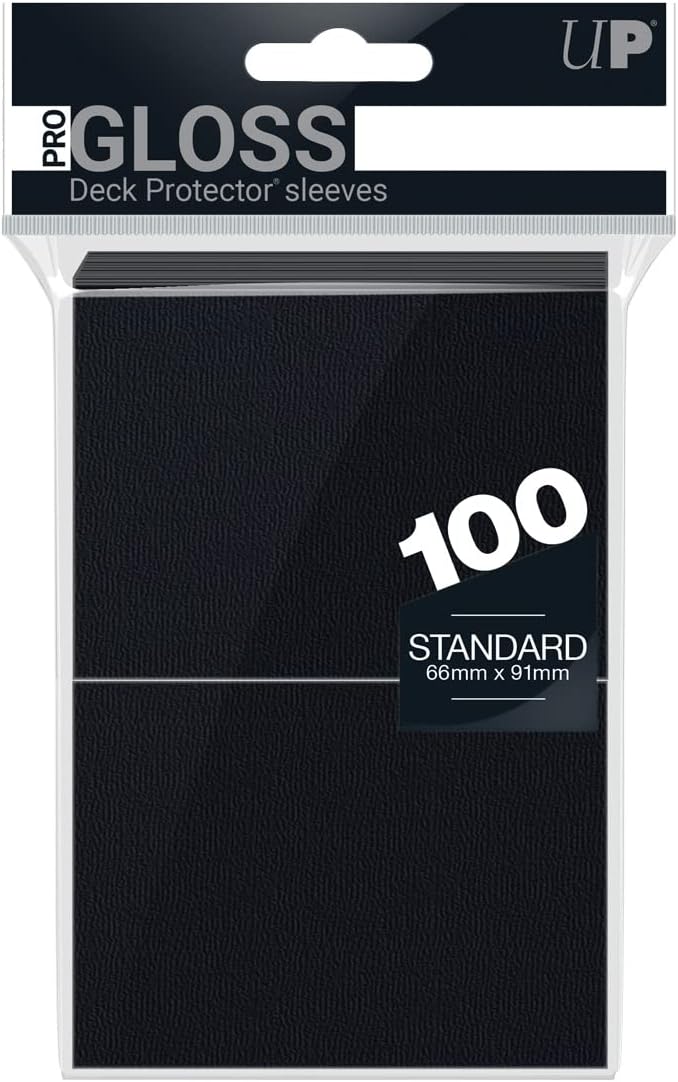 Ultra Pro Gloss Sleeves - Standard 100ct Black | Anubis Games and Hobby