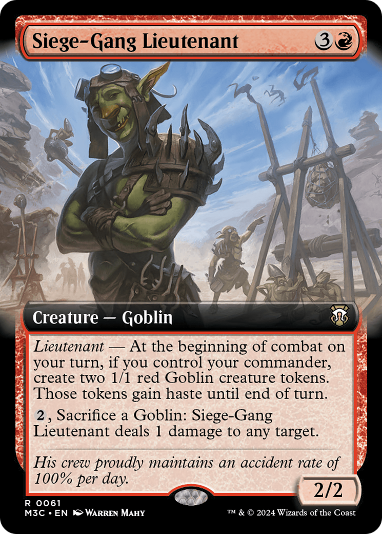 Siege-Gang Lieutenant (Extended Art) [Modern Horizons 3 Commander] | Anubis Games and Hobby