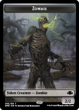 Zombie // Bird Double-Sided Token [Dominaria Remastered Tokens] | Anubis Games and Hobby