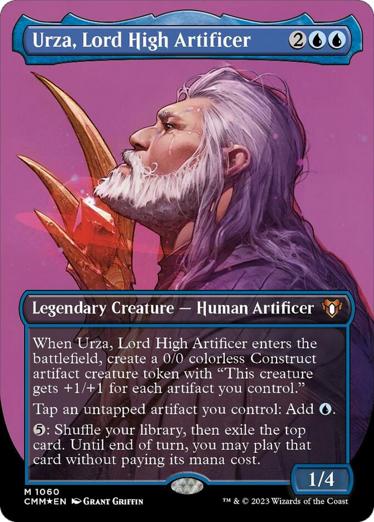 Urza, Lord High Artificer (Borderless Textured Foil Frame Break) [Commander Masters] | Anubis Games and Hobby