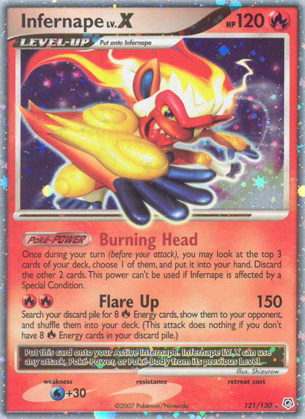 Infernape LV.X (121/130) [Diamond & Pearl: Base Set] | Anubis Games and Hobby