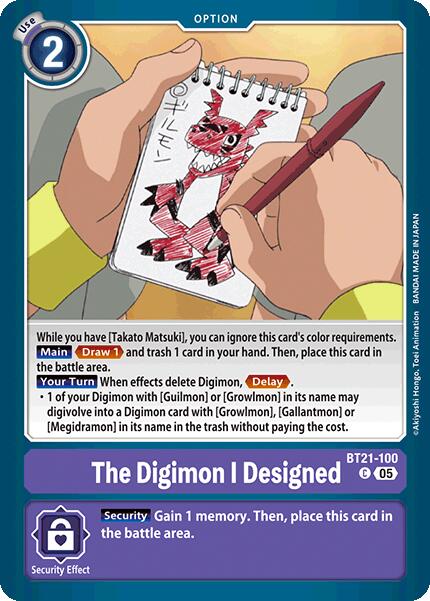 The Digimon I Designed [BT21-100] [World Convergence] | Anubis Games and Hobby