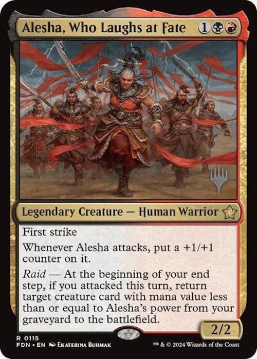 Alesha, Who Laughs at Fate (Promo Pack) [Foundations Promos] | Anubis Games and Hobby