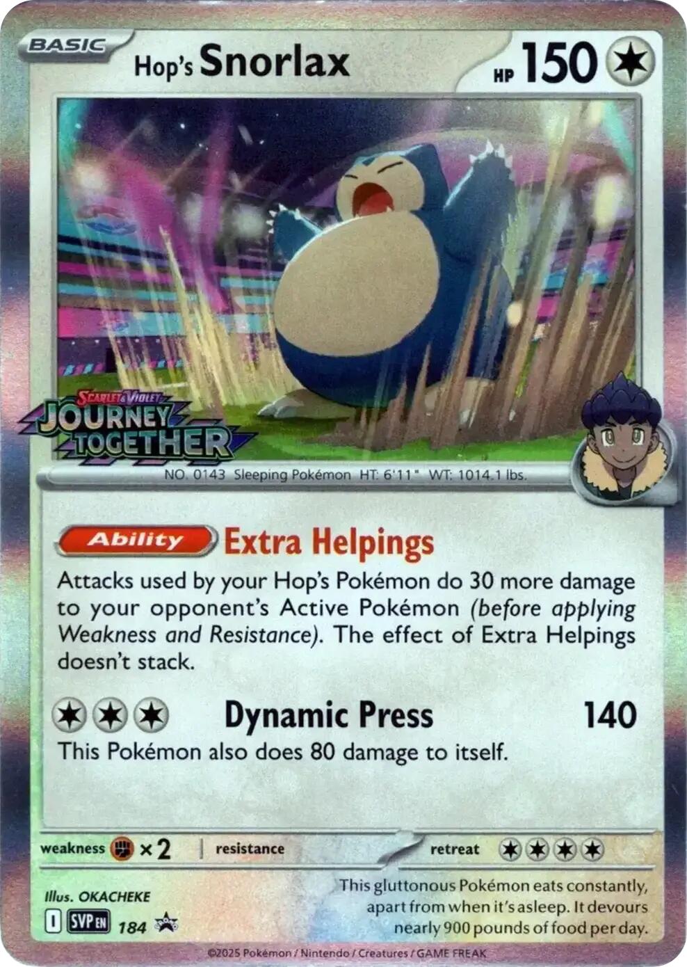 Hop's Snorlax (184) [Scarlet & Violet: Black Star Promos] | Anubis Games and Hobby