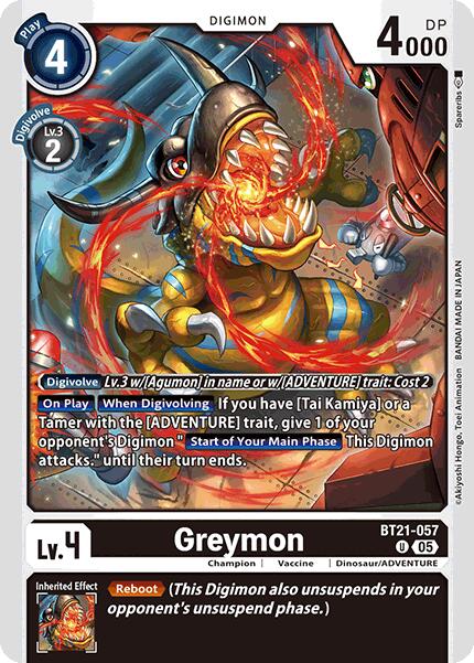 Greymon [BT21-057] [World Convergence] | Anubis Games and Hobby