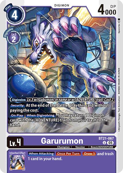 Garurumon [BT21-067] [World Convergence] | Anubis Games and Hobby