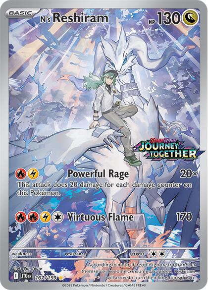 N's Reshiram (167/159) (Journey Together Stamp) [Scarlet & Violet: Journey Together] | Anubis Games and Hobby