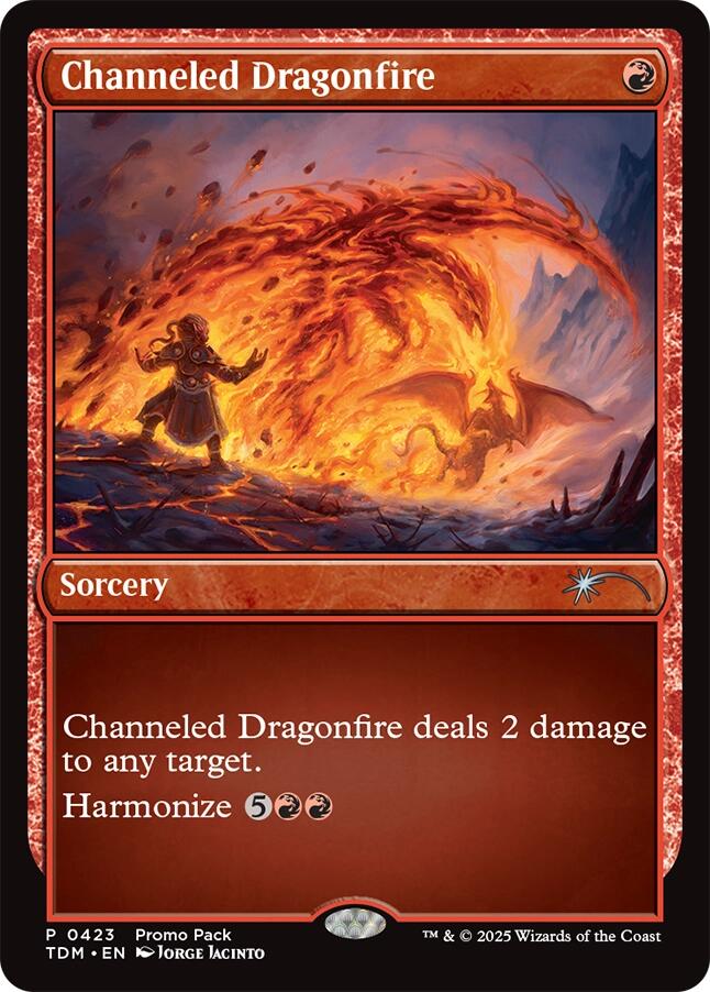 Channeled Dragonfire [Tarkir: Dragonstorm Promos] | Anubis Games and Hobby