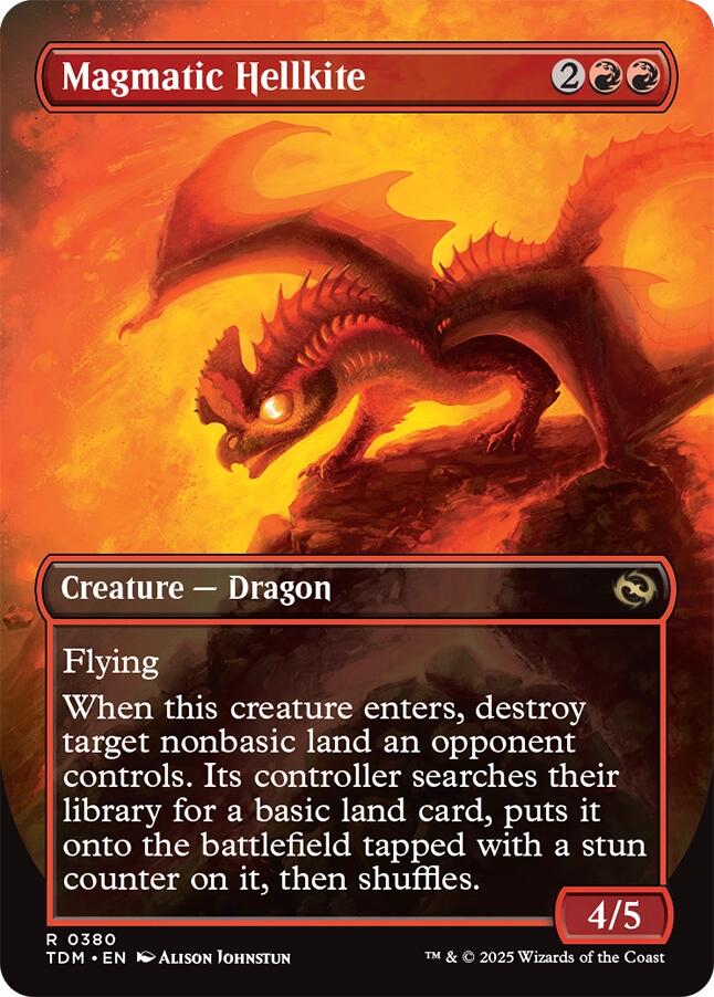 Magmatic Hellkite (Borderless) [Tarkir: Dragonstorm] | Anubis Games and Hobby