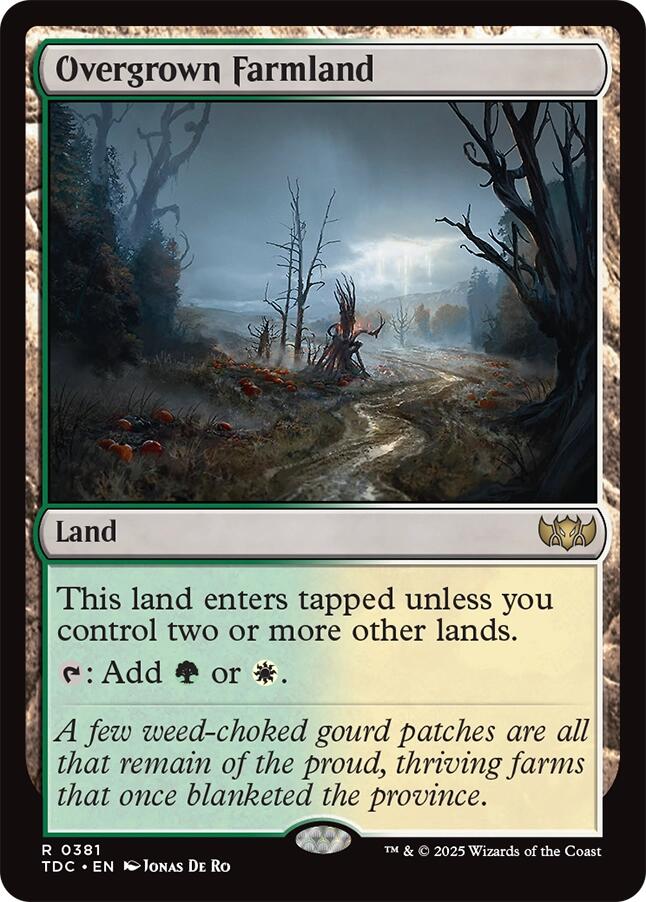 Overgrown Farmland [Tarkir: Dragonstorm Commander] | Anubis Games and Hobby