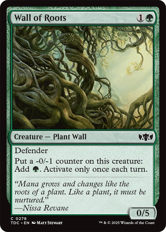 Wall of Roots [Tarkir: Dragonstorm Commander] | Anubis Games and Hobby