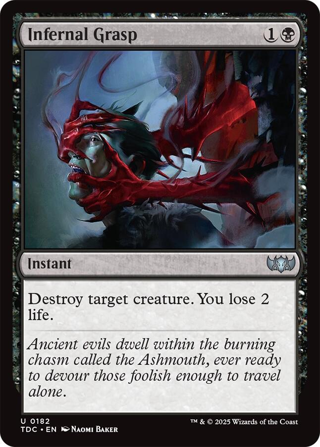 Infernal Grasp [Tarkir: Dragonstorm Commander] | Anubis Games and Hobby