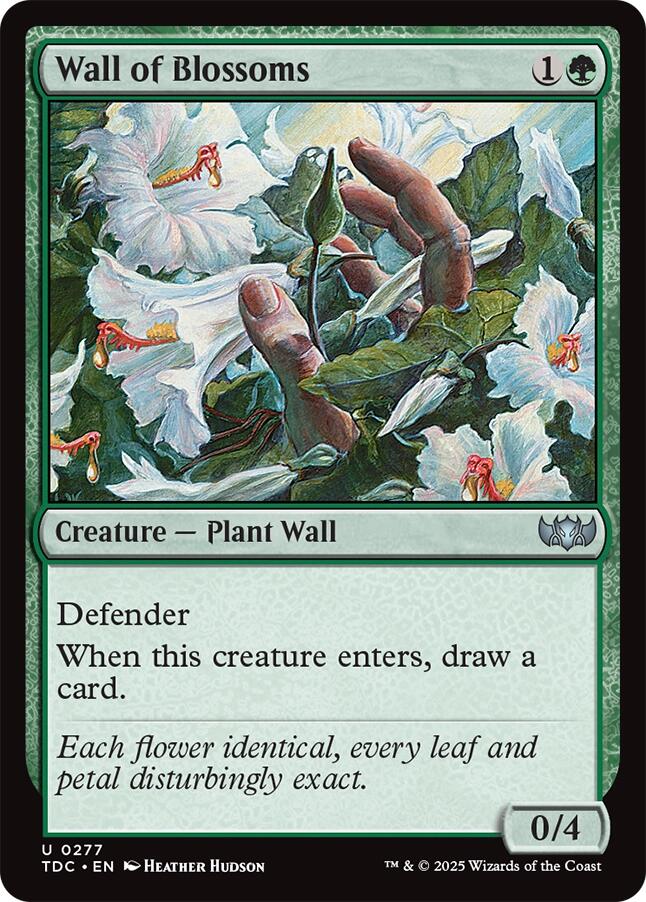 Wall of Blossoms [Tarkir: Dragonstorm Commander] | Anubis Games and Hobby
