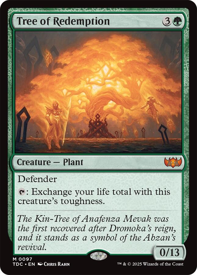 Tree of Redemption [Tarkir: Dragonstorm Commander] | Anubis Games and Hobby