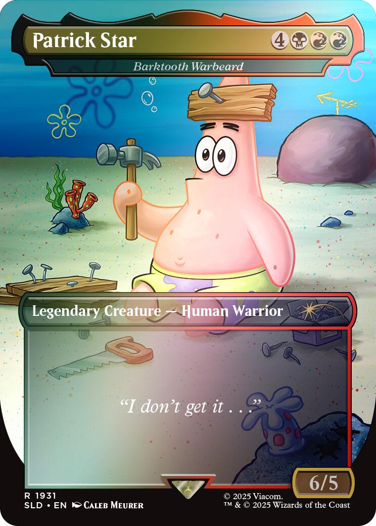 Patrick Star - Barktooth Warbeard (Rainbow Foil) [Secret Lair Drop Series] | Anubis Games and Hobby