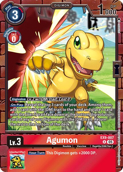 Agumon [EX9-007] [Versus Monsters] | Anubis Games and Hobby