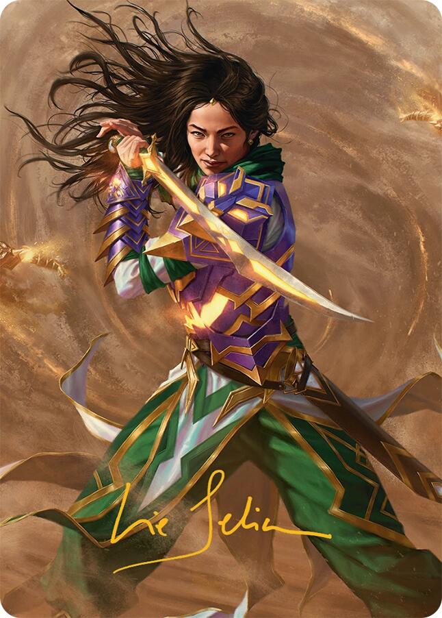 Descendant of Storms Art Card (2/54) (Gold-Stamped Signature) [Tarkir: Dragonstorm Art Series] | Anubis Games and Hobby