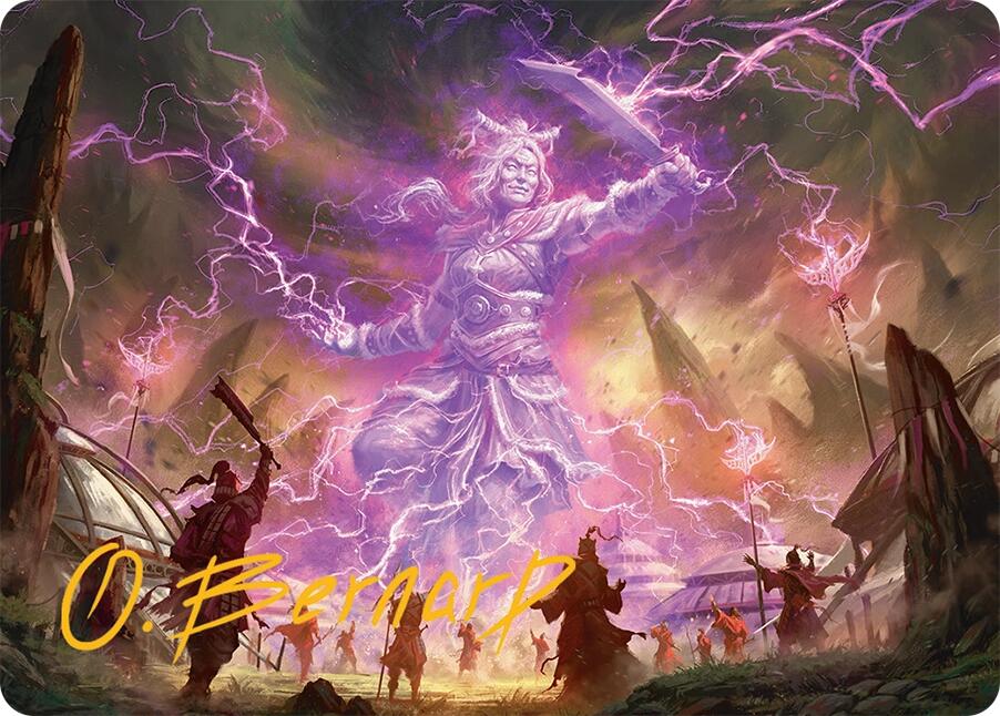 Smile at Death Art Card (4/54) (Gold-Stamped Signature) [Tarkir: Dragonstorm Art Series] | Anubis Games and Hobby