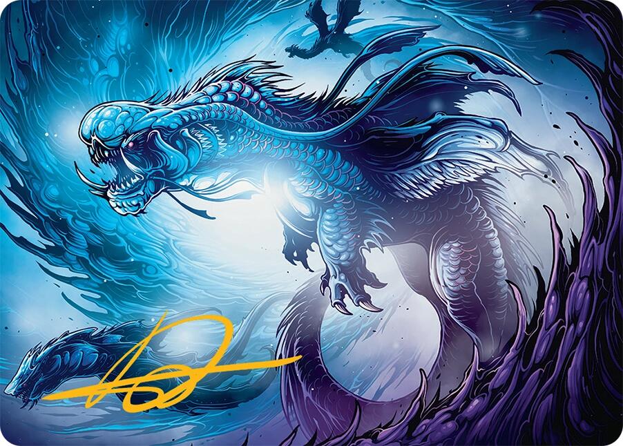 Roiling Dragonstorm Art Card (33/54) (Gold-Stamped Signature) [Tarkir: Dragonstorm Art Series] | Anubis Games and Hobby