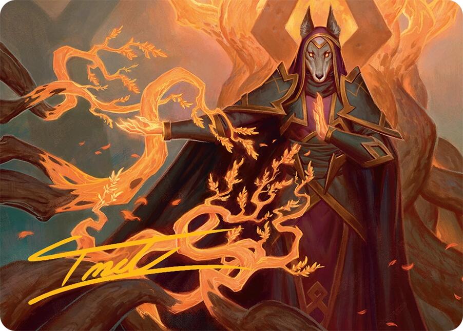 Abzan Devotee Art Card (10/54) (Gold-Stamped Signature) [Tarkir: Dragonstorm Art Series] | Anubis Games and Hobby