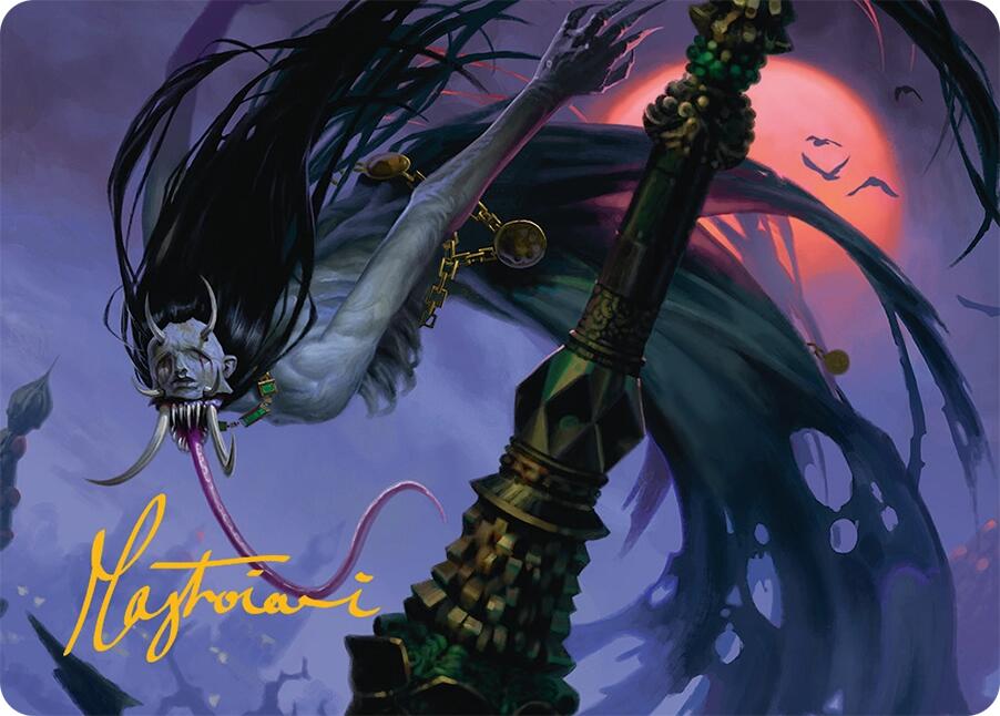 Qarsi Revenant Art Card (12/54) (Gold-Stamped Signature) [Tarkir: Dragonstorm Art Series] | Anubis Games and Hobby