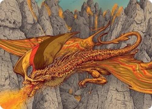 Magmatic Hellkite Art Card (34/54) [Tarkir: Dragonstorm Art Series] | Anubis Games and Hobby