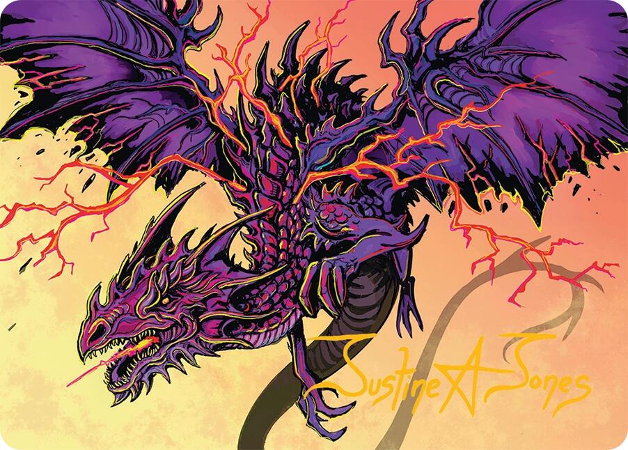 Stormshriek Feral Art Card (35/54) (Gold-Stamped Signature) [Tarkir: Dragonstorm Art Series] | Anubis Games and Hobby