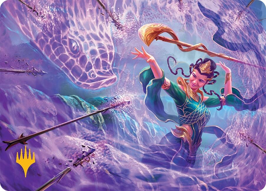Snakeskin Veil Art Card (19/54) (Gold-Stamped Signature) [Tarkir: Dragonstorm Art Series] | Anubis Games and Hobby