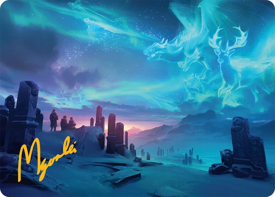 Auroral Procession Art Card (20/54) (Gold-Stamped Signature) [Tarkir: Dragonstorm Art Series] | Anubis Games and Hobby