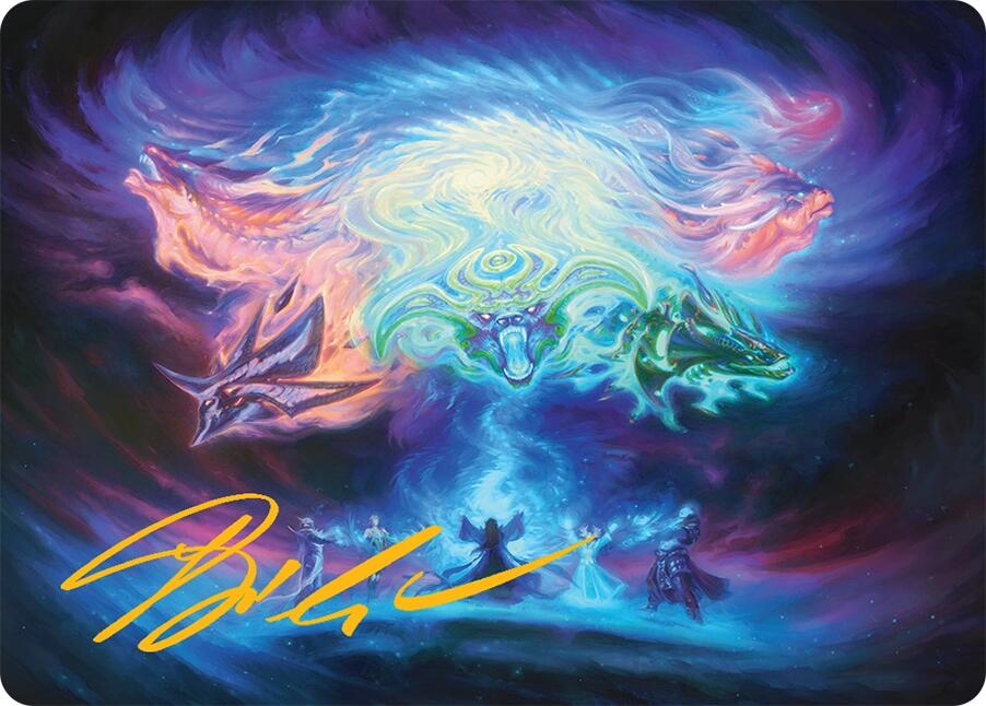Call the Spirit Dragons Art Card (21/54) (Gold-Stamped Signature) [Tarkir: Dragonstorm Art Series] | Anubis Games and Hobby
