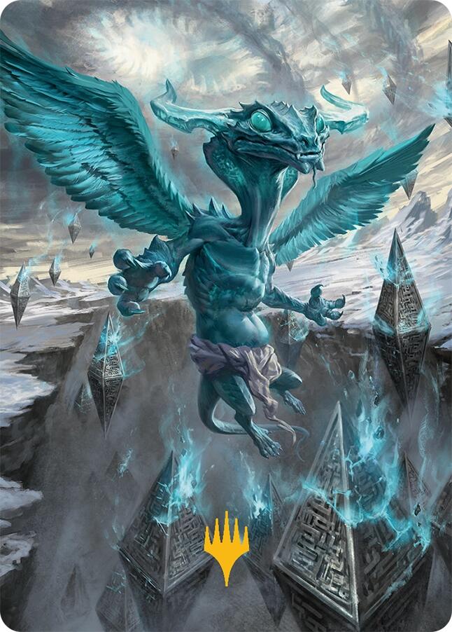 Ugin, Eye of the Storms Art Card (47/54) (Gold-Stamped Signature) [Tarkir: Dragonstorm Art Series] | Anubis Games and Hobby