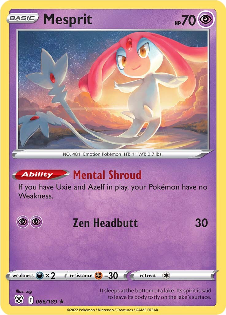 Mesprit (066/189) [Sword & Shield: Astral Radiance] | Anubis Games and Hobby