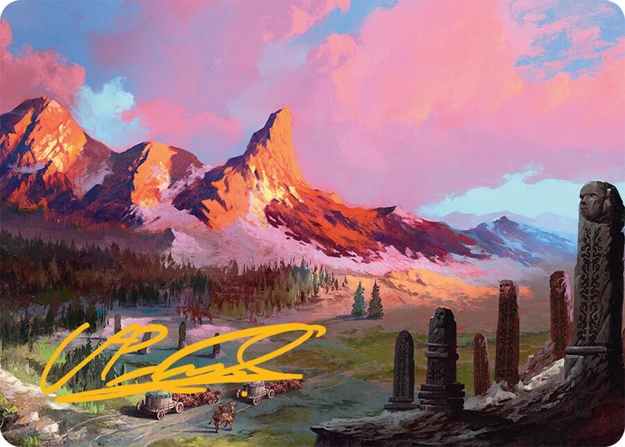Rugged Highlands Art Card (29/54) (Gold-Stamped Signature) [Tarkir: Dragonstorm Art Series] | Anubis Games and Hobby