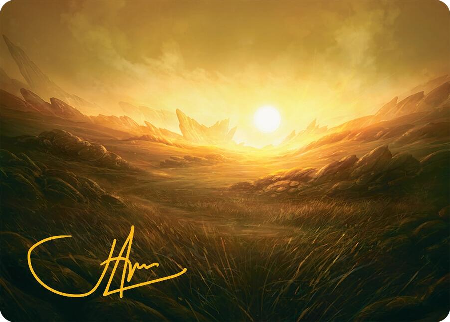 Plains Art Card (31/54) (Gold-Stamped Signature) [Tarkir: Dragonstorm Art Series] | Anubis Games and Hobby