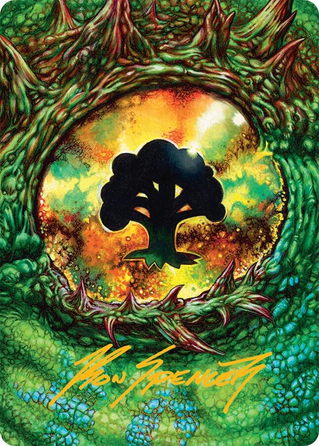 Forest Art Card (32/54) (Gold-Stamped Signature) [Tarkir: Dragonstorm Art Series] | Anubis Games and Hobby