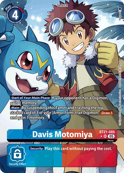 Davis Motomiya [BT21-085] (Alternate Art) [World Convergence] | Anubis Games and Hobby